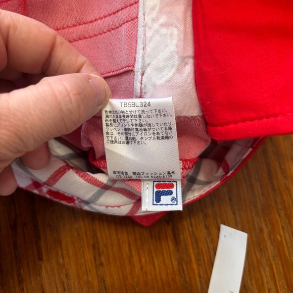 Y2K Japan FILA Sport Red Pleated Tennis Athletic Sporty Mini Skirt w/ Shorts S - Picture 6 of 11